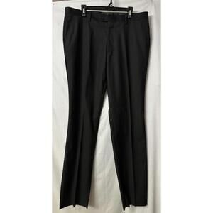 NWT House of St. Benets Mens Black Flat Front Dress Pants‎ Slacks 39xUnhemmed